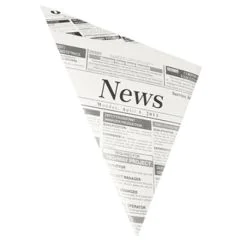Photo Cornet pour fingerfood - 270 x 190 x 190 mm PAP STAR Newsprint 