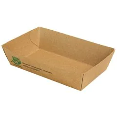 Photo Barquette pour snack  - 120 x 70 x 35 mm PAP STAR Pure