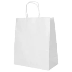 Photo Sac en papier avec anse - 280 x 220 x 100 mm - Blanc PAP STAR
