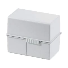 Photo Boite pour fiches en plastique - Format A6 - Gris clair : HAN 976-11 