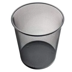 Photo Corbeille à papier 23 litres en métal - Noir : HELIT Mesh H2518695