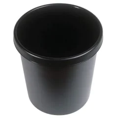Photo Corbeille à papier 30 litres - Noir : HELIT H6106195