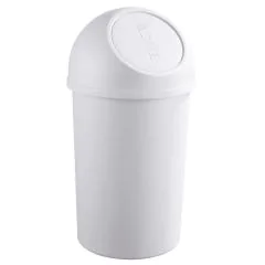 Photo Corbeille à papier avec couvercle 25 litres - Gris clair : HELIT H2401282
