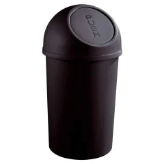 Photo Corbeille à papier avec couvercle 25 litres - Noir : HELIT H2401295