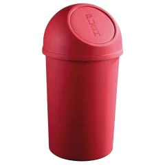 Photo Corbeille à papier avec couvercle 45 litres - Rouge : HELIT H2401325