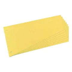 Intercalaires trapèze en carton - 230 x 120 mm - Jaune HERLITZ Lot de 100