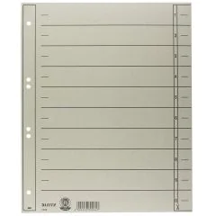 Photo Lot de 100 Intercalaires en carton 230 g - 240 x 300 mm - Gris : LEITZ - 1658-00-85