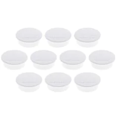 Photo Lot de 10 Aimants ronds - 40 mm - Blanc : MAGNETOPLAN 1662000