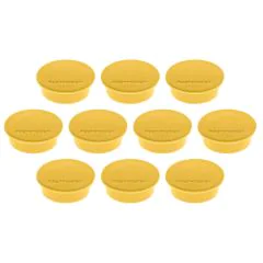 Photo Lot de 10 Aimants ronds - 40 mm - Jaune : MAGNETOPLAN 1662002