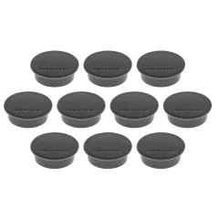 Photo Lot de 10 Aimants ronds - 40 mm - Noir : MAGNETOPLAN 1662012