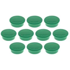 Photo Lot de 10 Aimants ronds - 40 mm - Vert : MAGNETOPLAN 1662005