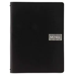 Protège-menus A4 - Cuir lisse - Noir SECURIT Royal Image
