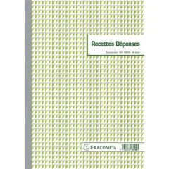 RECETTES-DÉPENSES - Carnet autocopiant Dupli : EXACOMPTA 13500E