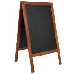 Photo Panneau extérieur noir inscriptible - 700 x 1250 mm - Acajou SECURIT Woody