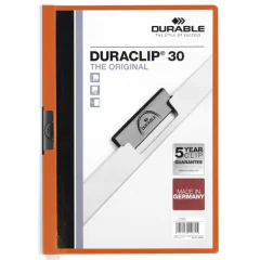 Photo Chemise de présentation A4 à clip - Orange (DURABLE 2200-09)