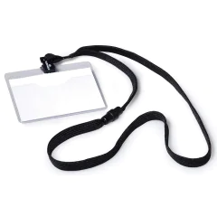 Photo DURABLE : Lot de 10 badges avec lacet textile - Noir 8139-01